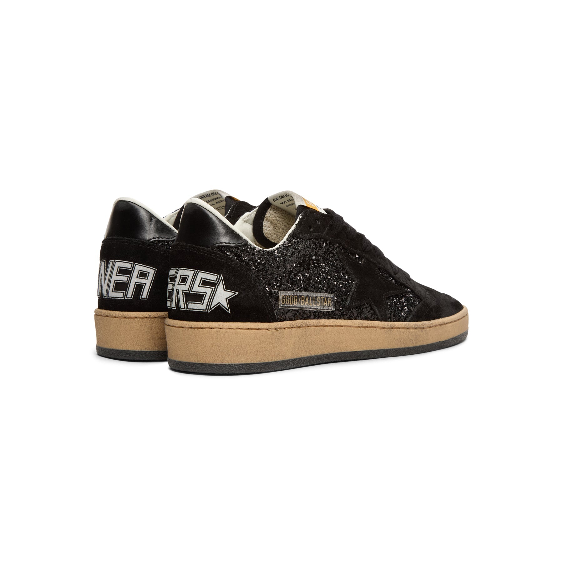 Golden Goose Ballstar Glitter Upper Nylon Tongue Suede (Black)