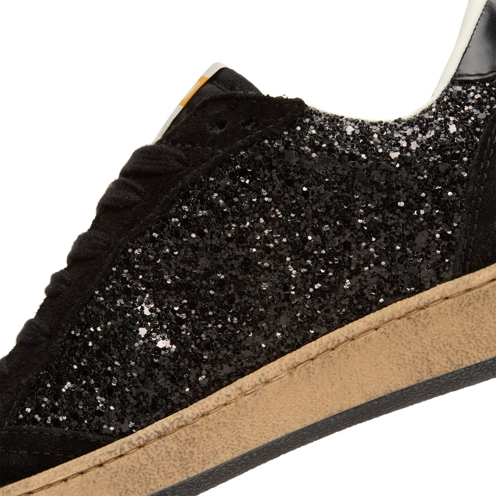 Golden Goose Ballstar Glitter Upper Nylon Tongue Suede (Black)