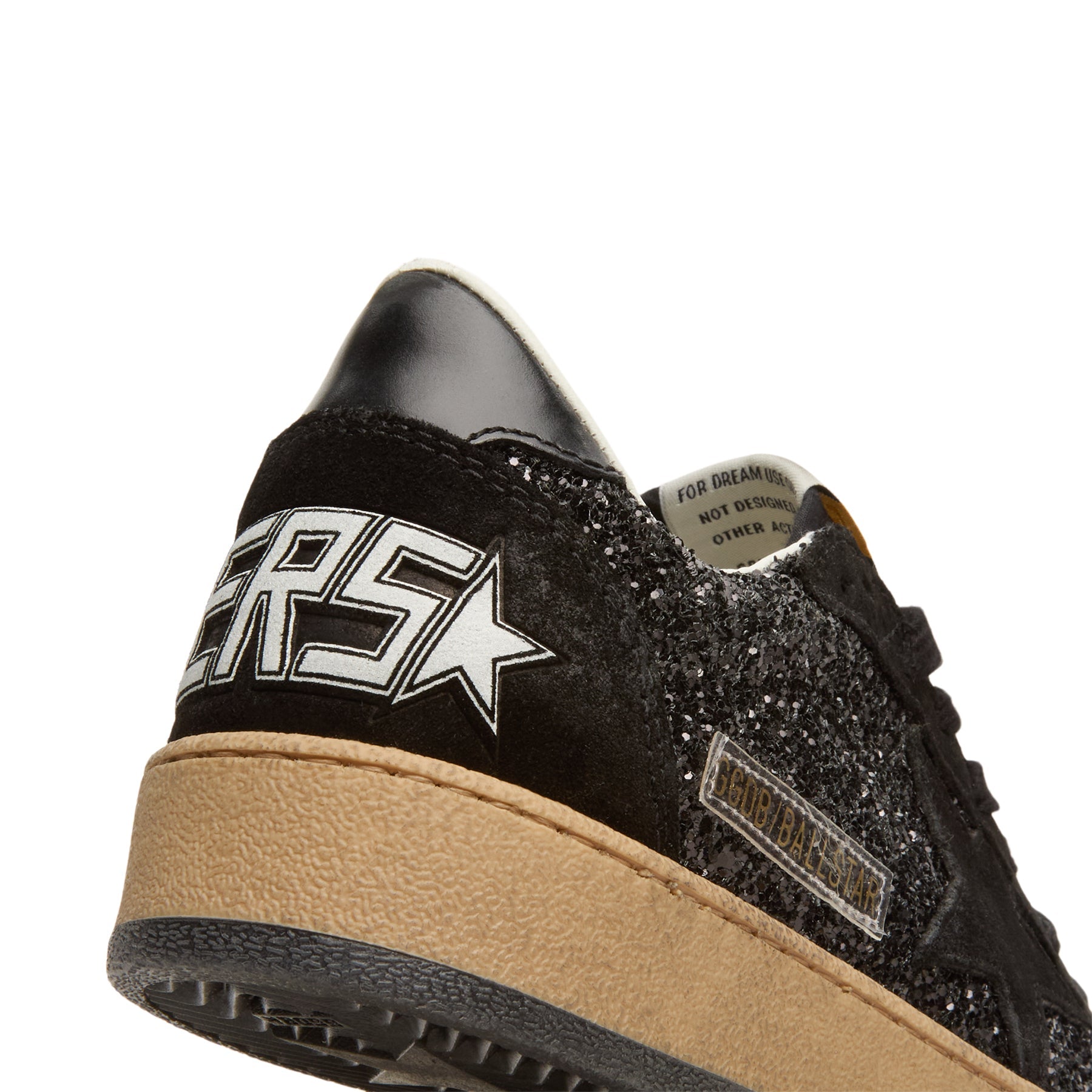 Golden Goose Ballstar Glitter Upper Nylon Tongue Suede (Black)