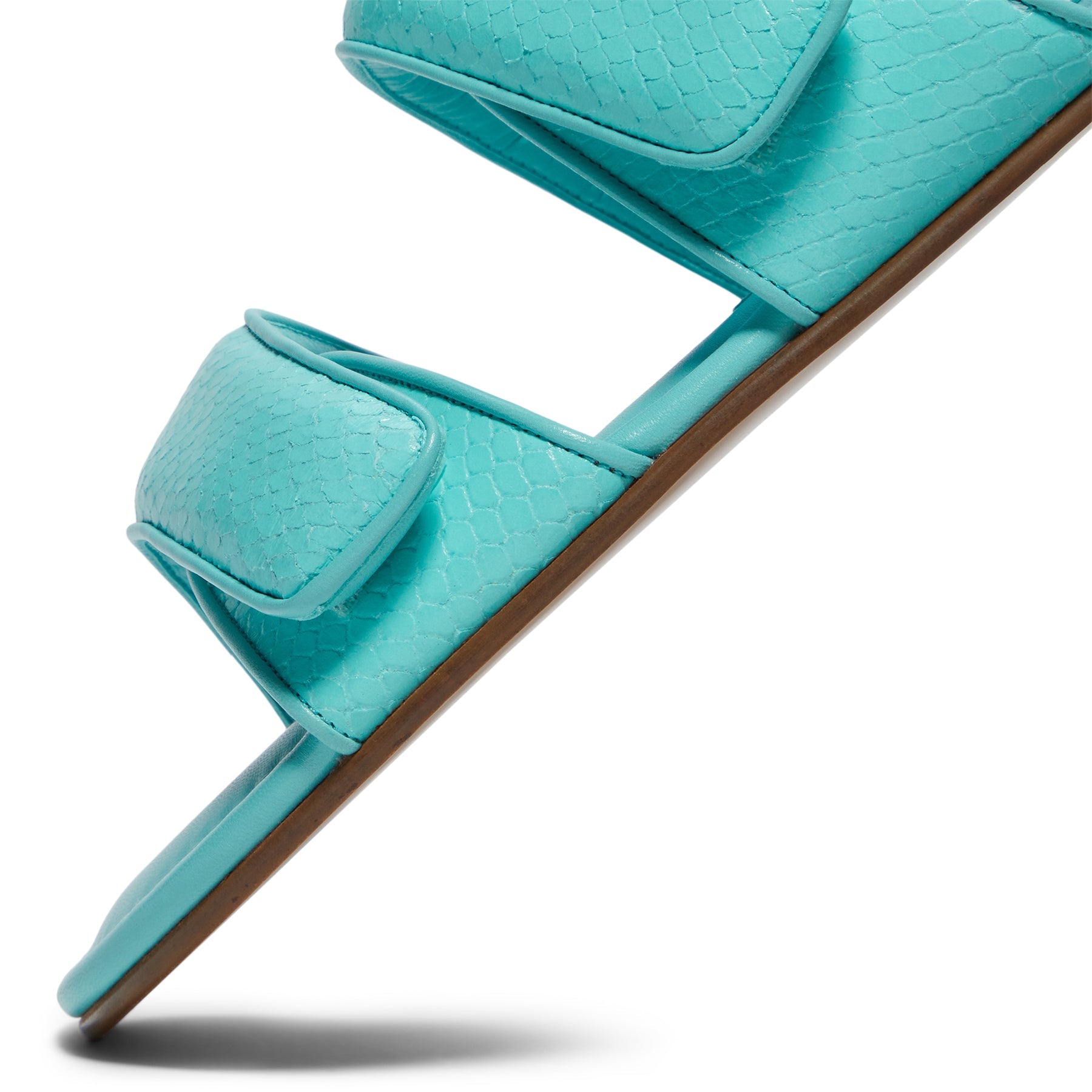 GIABORGHINI Julianne Flat Strap Sandal (Turquoise)