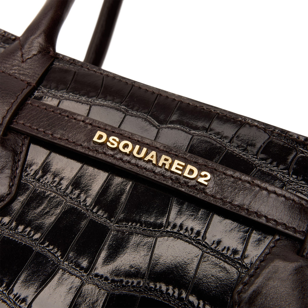 Dsquared2 Twin Shoulder Bag (Dark Brown)