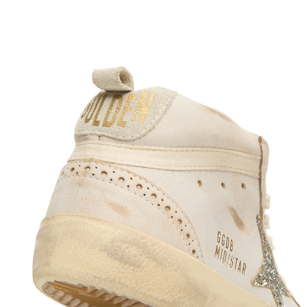 Golden Goose Mid Star Leather Upper And Toe (Beige/Platinum)