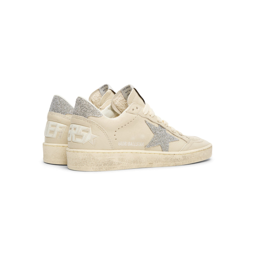 Golden Goose Ballstar Nappa Upper Toe And Spur (Cream/Crystal)