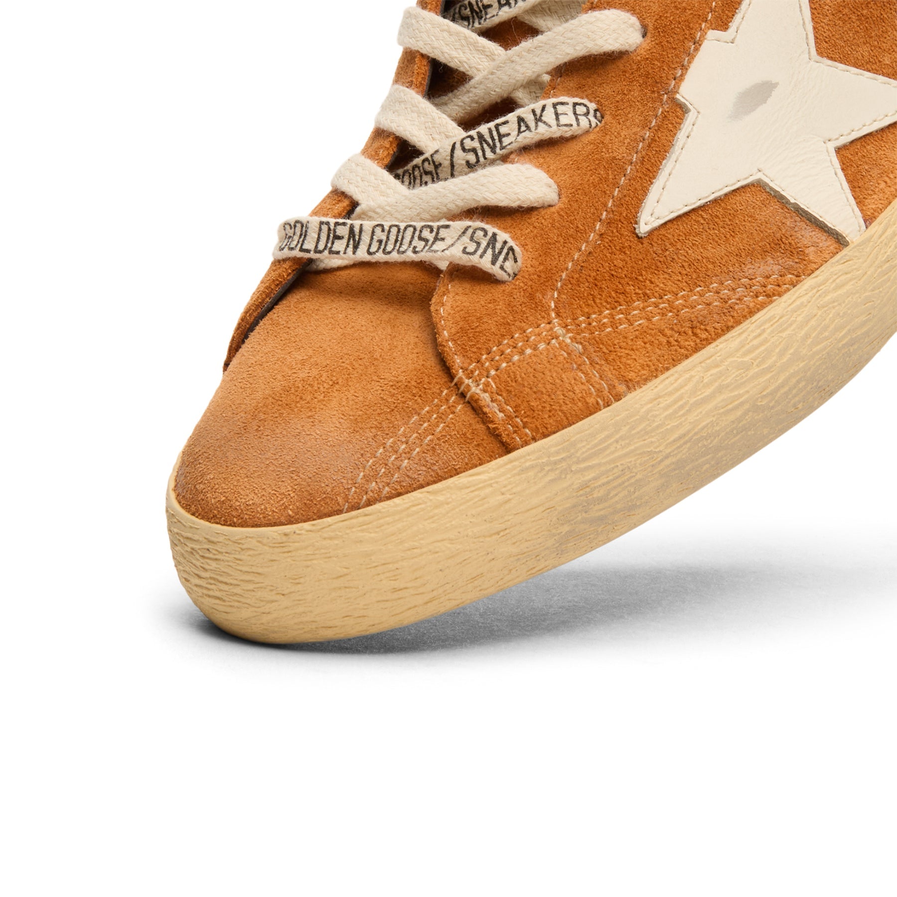 Golden Goose Super Star Suede Upper Toe And Tongue Leather Star Nappa Heel (Light Brown/Cream/Black)