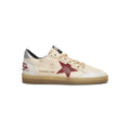 Golden Goose Ballstar Nappa Upper And Tongue Crack (Butter Beige/White/Red/Silver)