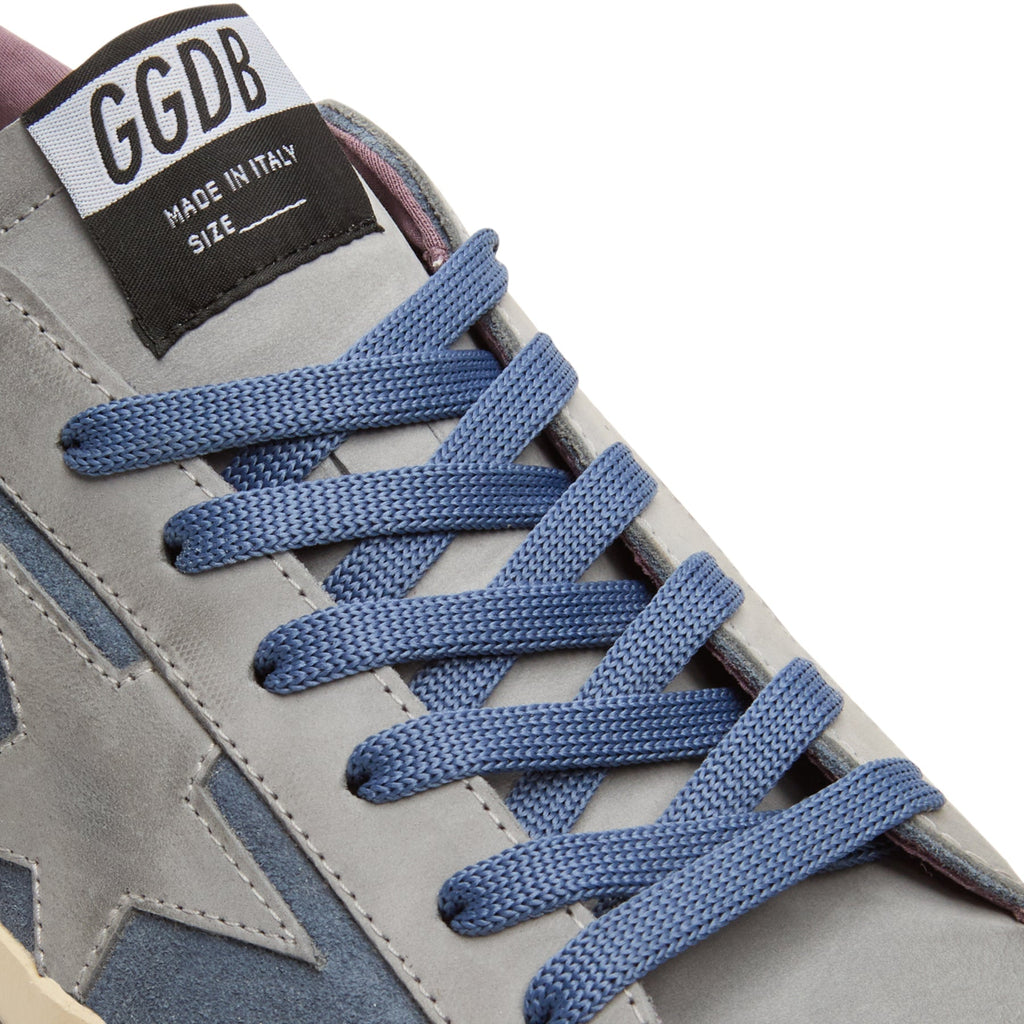 Golden Goose Super Star Suede And Nabuk Upper (Blue Denim/Silver Blue)