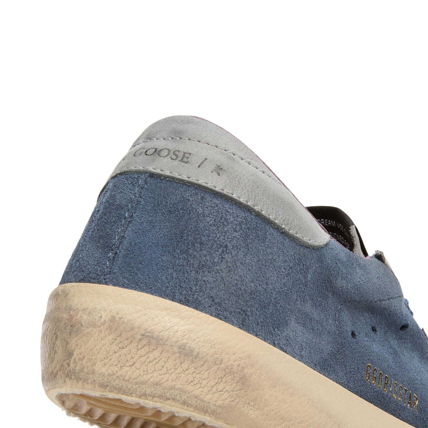 Golden Goose Super Star Suede And Nabuk Upper (Blue Denim/Silver Blue)