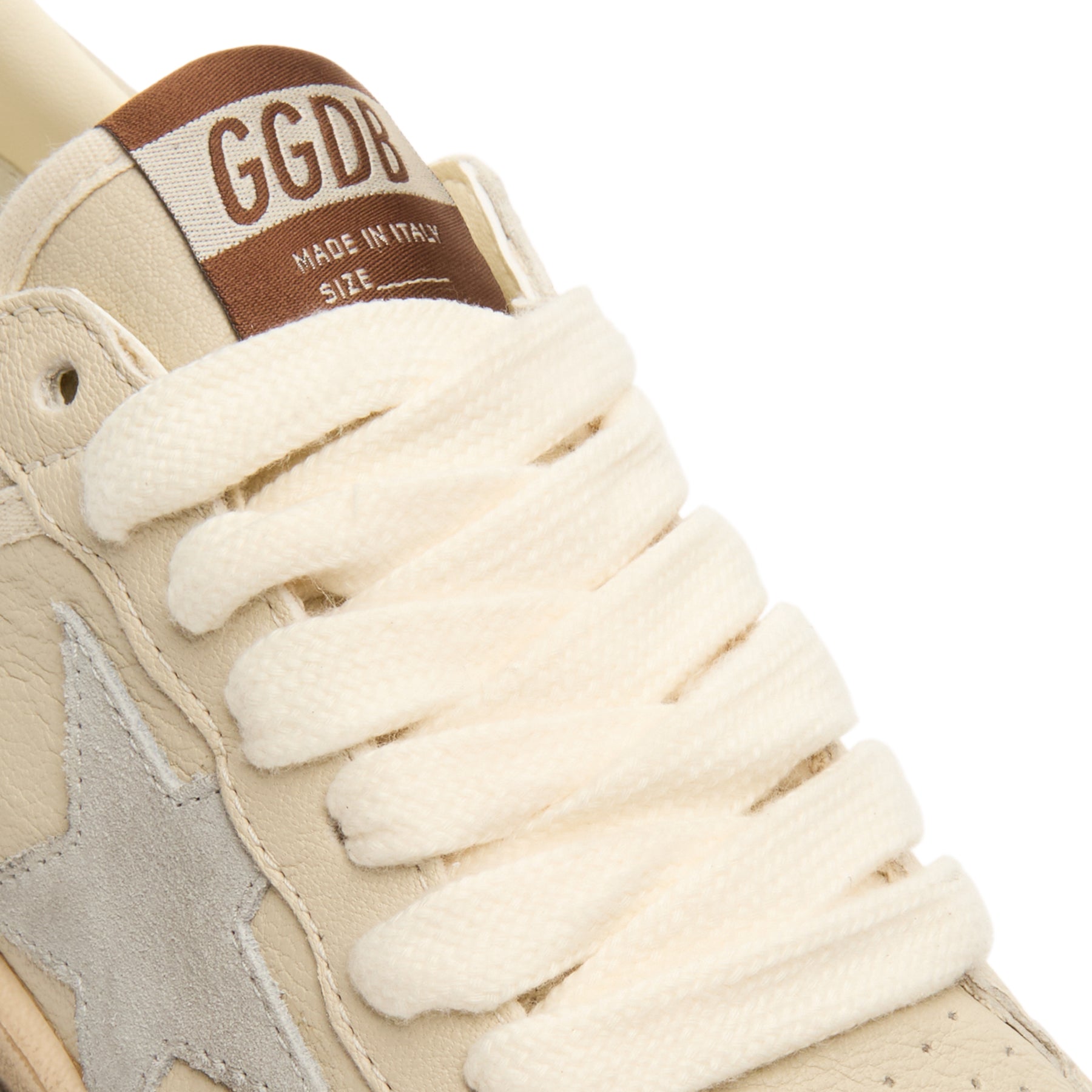 Golden Goose Ballstar Nappa And Glitter Leather Upper (Cream/Light Grey/Grey)