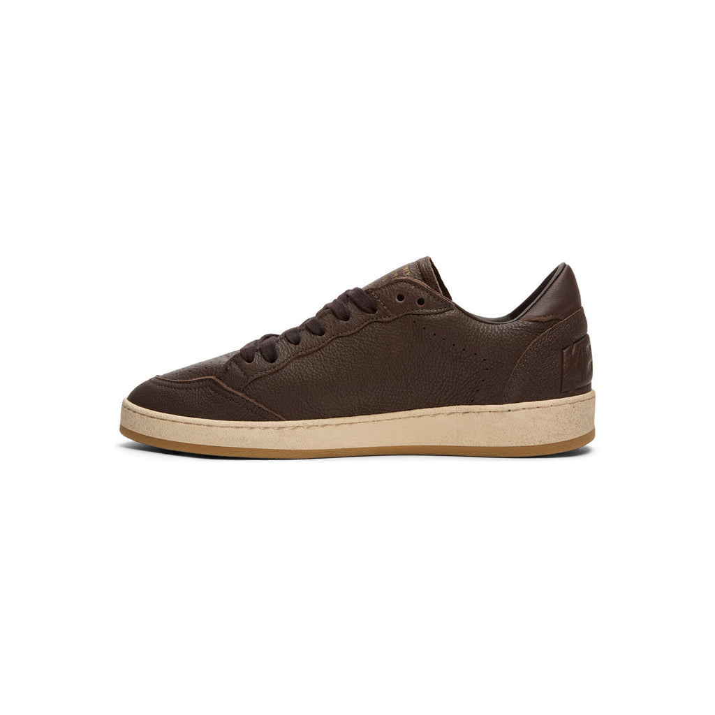 Golden Goose Ballstar Leather Upper Star Toe Spur (Dark Brown)