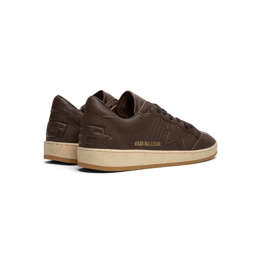 Golden Goose Ballstar Leather Upper Star Toe Spur (Dark Brown)