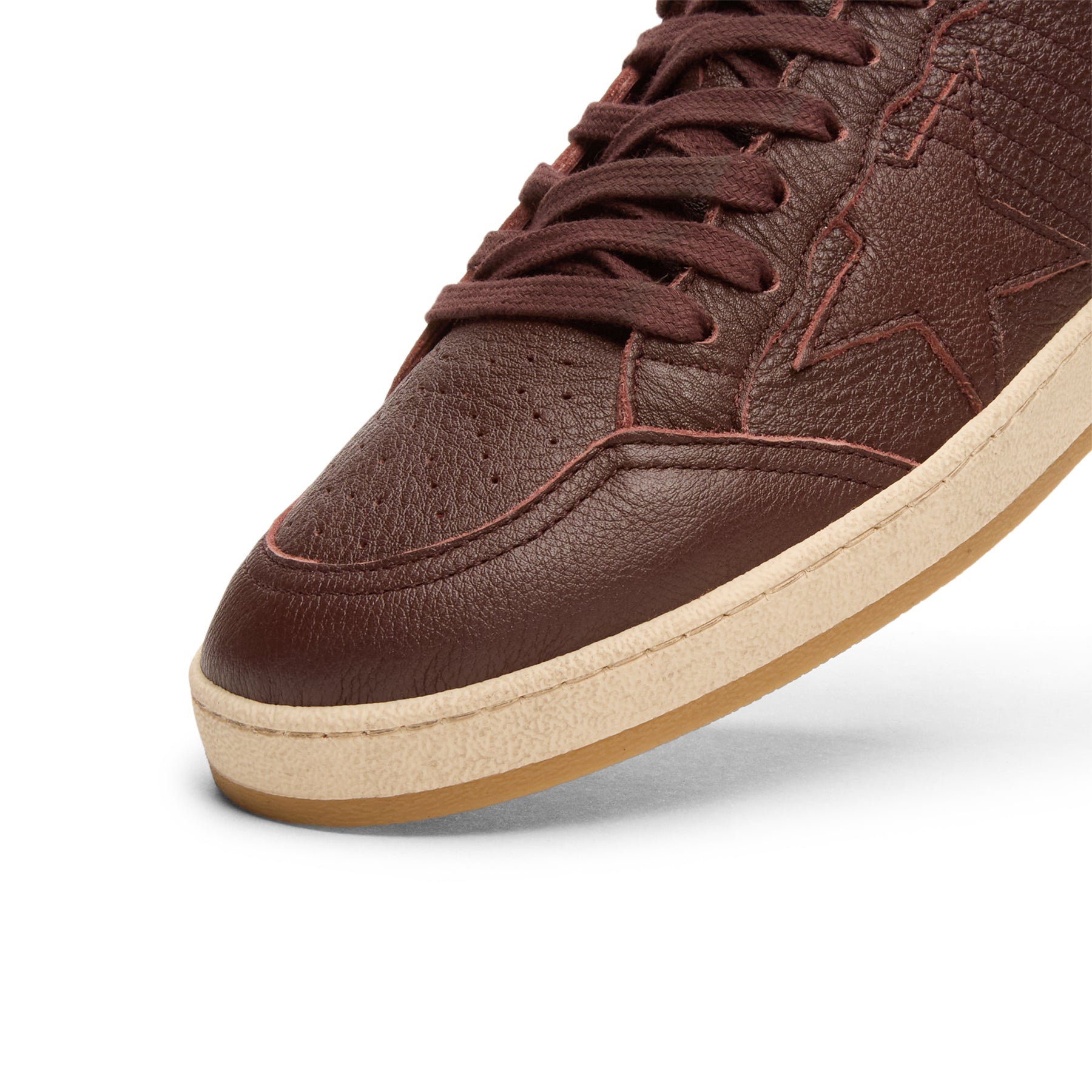 Golden Goose Ballstar Leather Upper Star Toe Spur (Bordeaux)