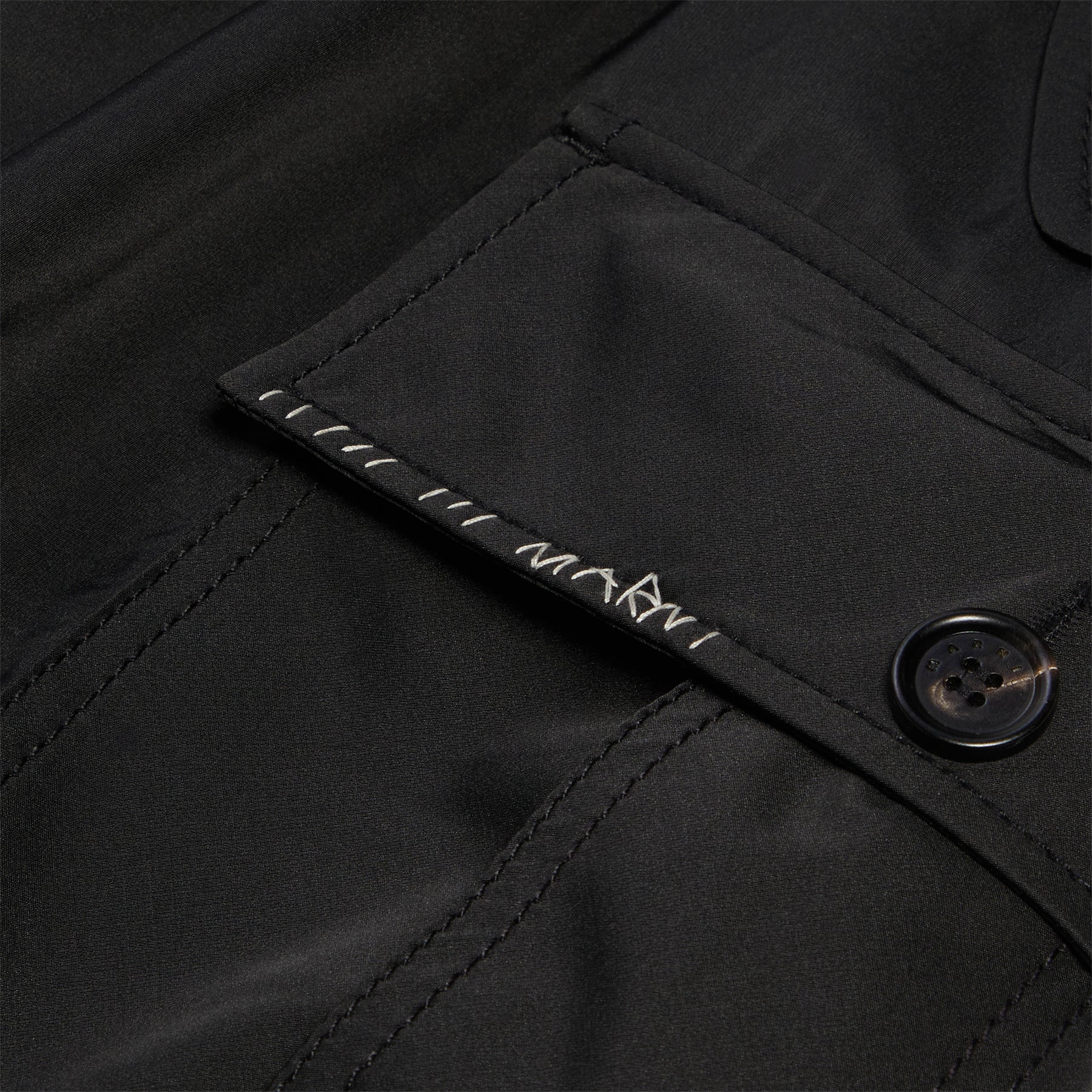 MARNI Water-repellent Taffeta Cargo Pants (Black)