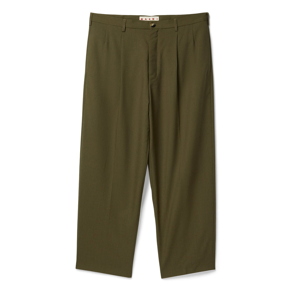 MARNI Wool Trousers (Deep sage)
