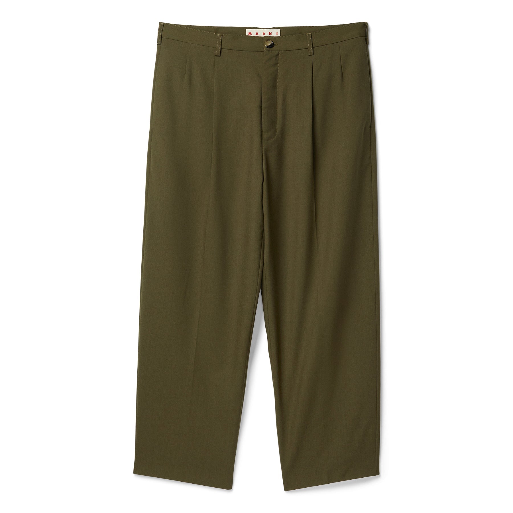 MARNI Wool Trousers (Deep sage)