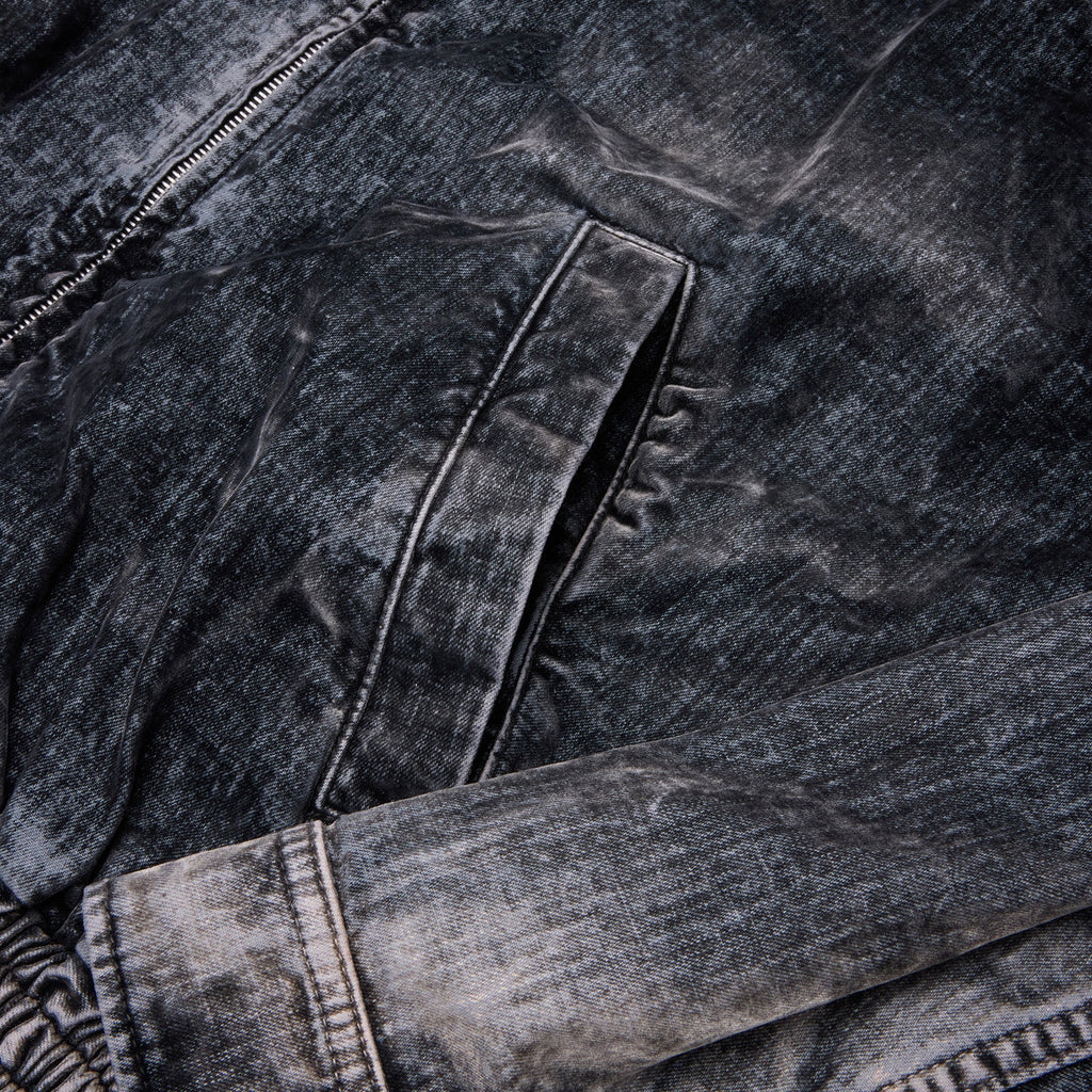 MARNI Flocked Denim Bomber Jacket (Black)