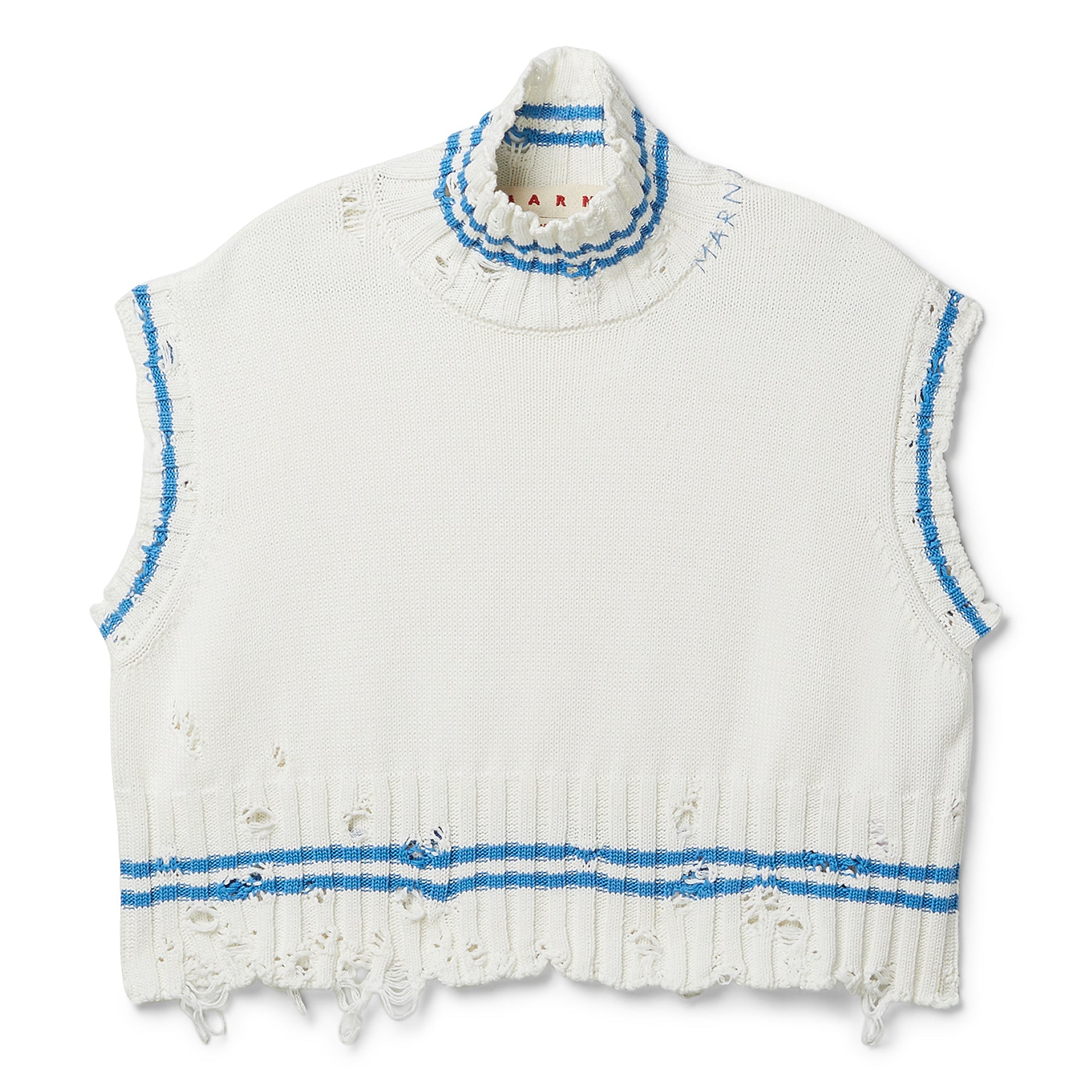MARNI Cropped Turtleneck Sweater (Lily white)