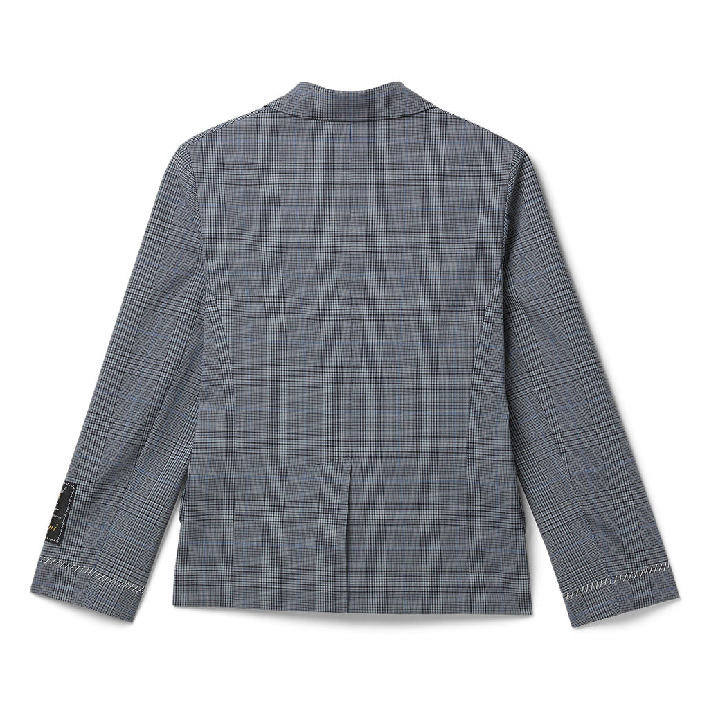 MARNI Prince of Wales Wool Check Cropped Jacket (Truffle)