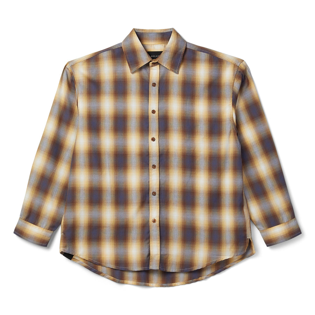 Beach Brains Big Long Sleeve Shirt (Sun plaid)