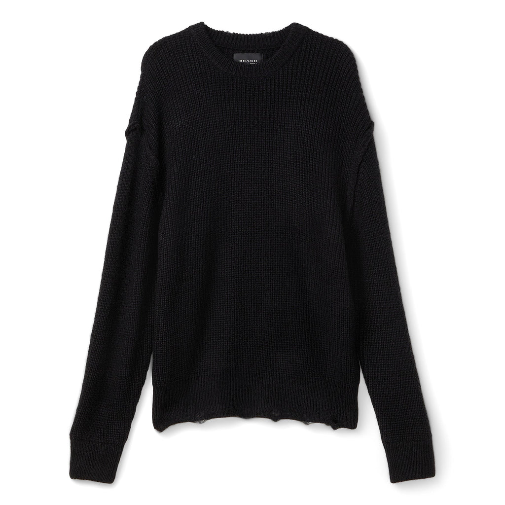 Beach Brains Session Knit Sweater (Black)