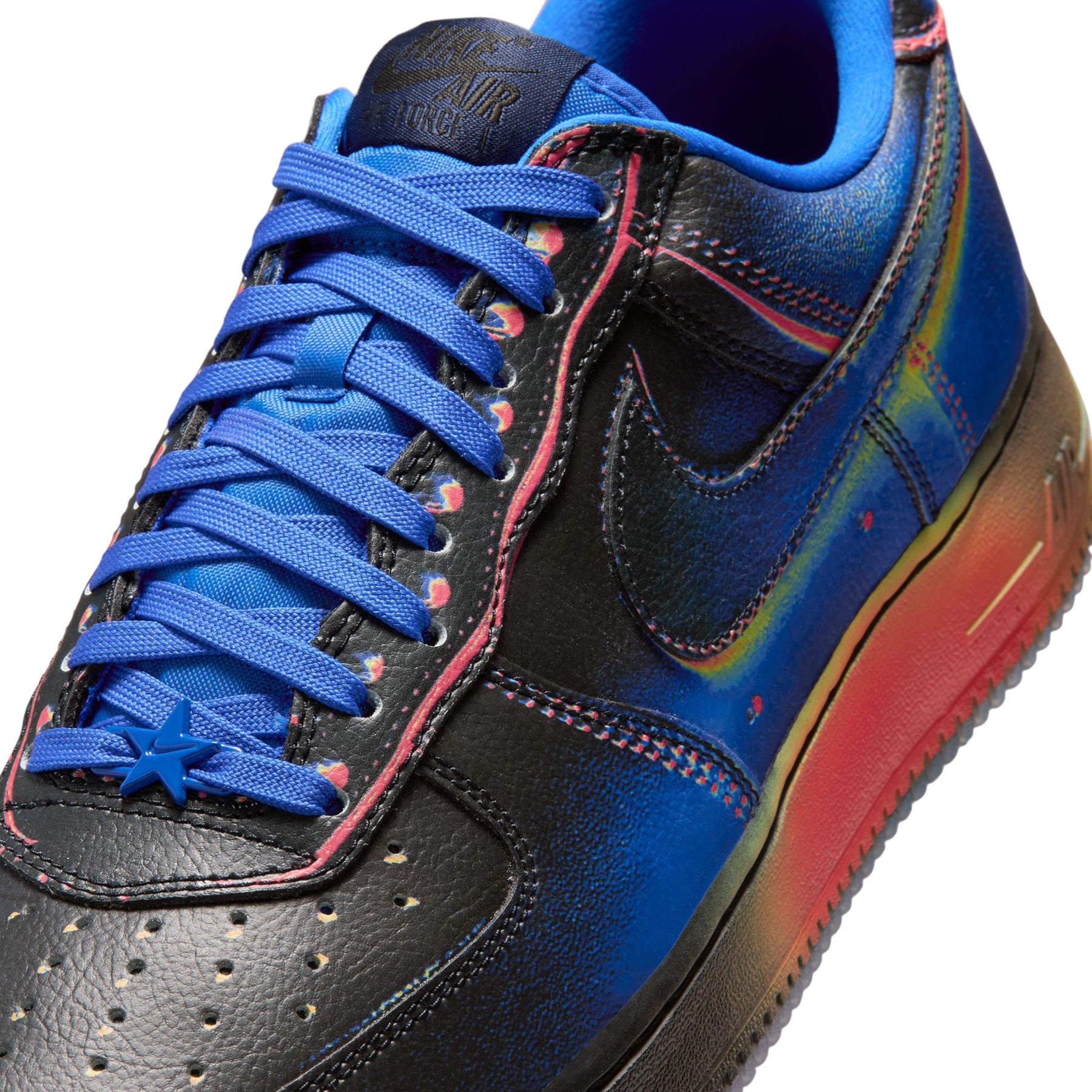 Nike Air Force 1 Low Retro (Black/Racer Blue-Volt Ice-Bright Crimson)