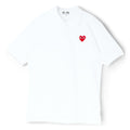 Comme Des Garcons PLAY Red Emblem T-Shirt (White)