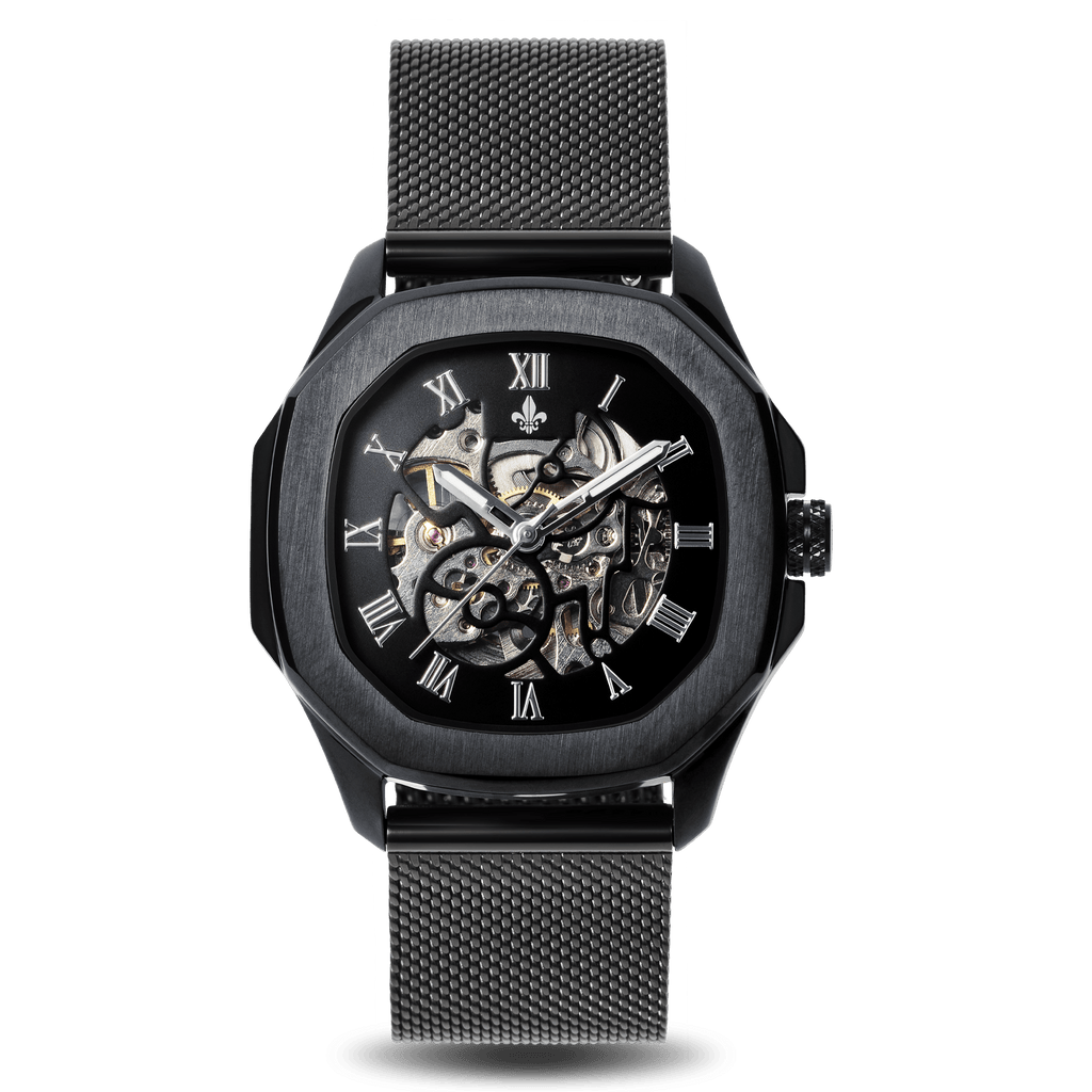 The Avalon Black + Black Mesh Strap
