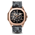 The Avalon Rose Gold + Grey Camo Strap