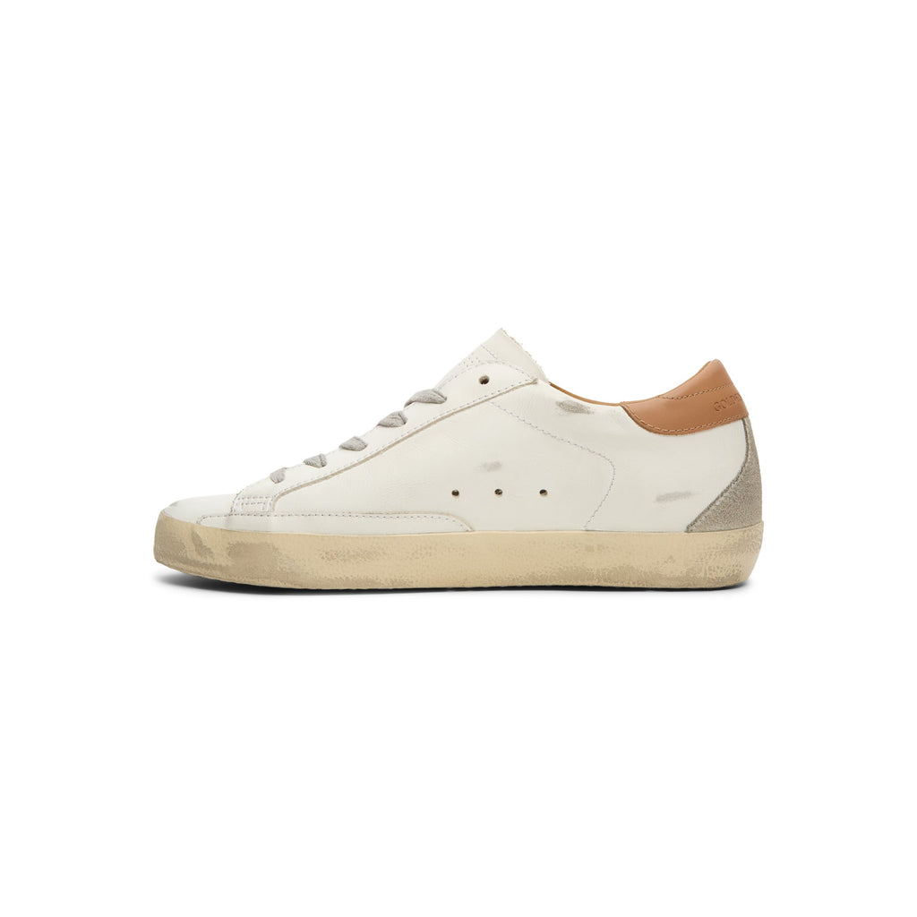 Golden Goose Super-Star Leather Upper And Heel Suede (White/Ice/Light Brown)
