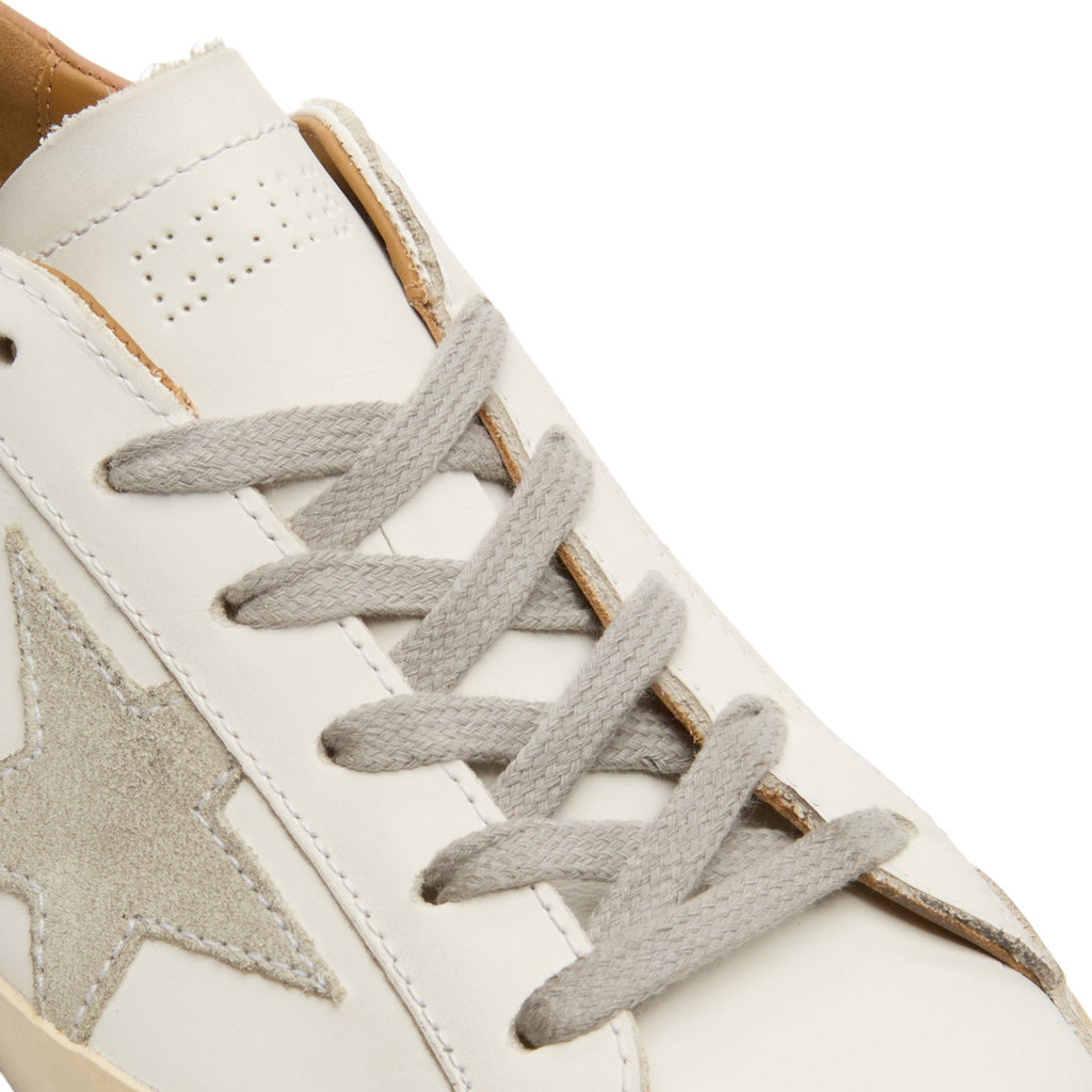 Golden Goose Super-Star Leather Upper And Heel Suede (White/Ice/Light Brown)
