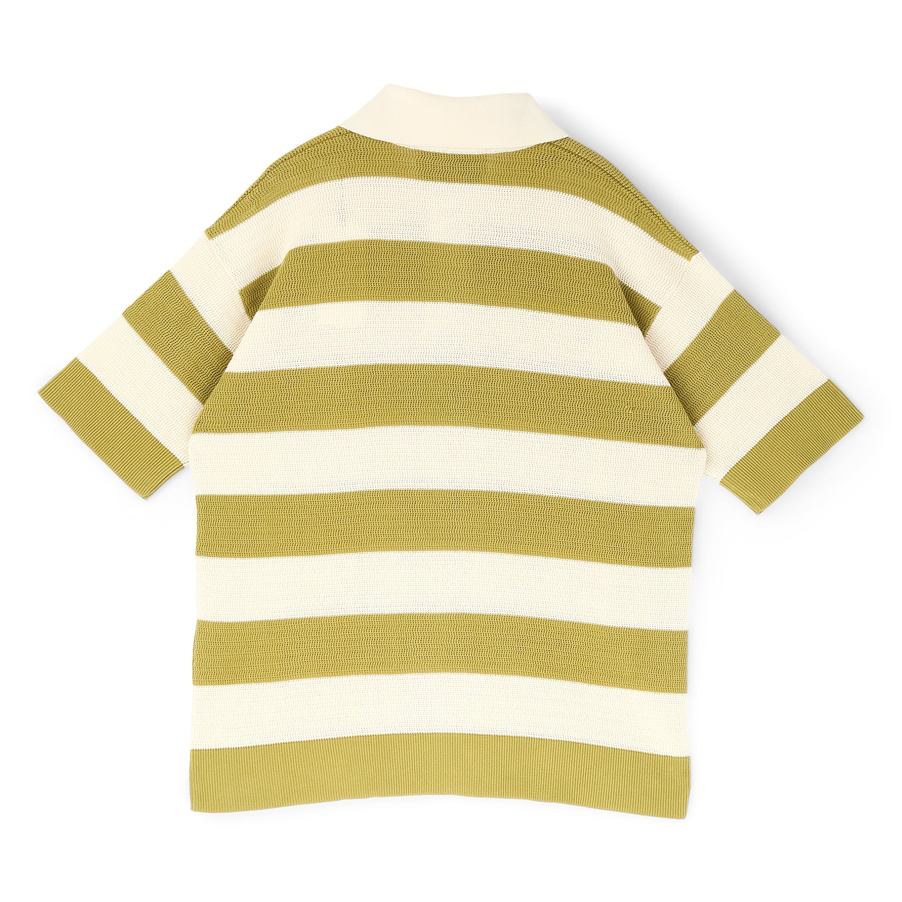 AMI Short Sleeves Polo With AMI De Coeur Patch (Blanc creme/Matcha)