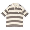 AMI Short Sleeves Polo With AMI De Coeur Patch (Blanc creme/Carbone)
