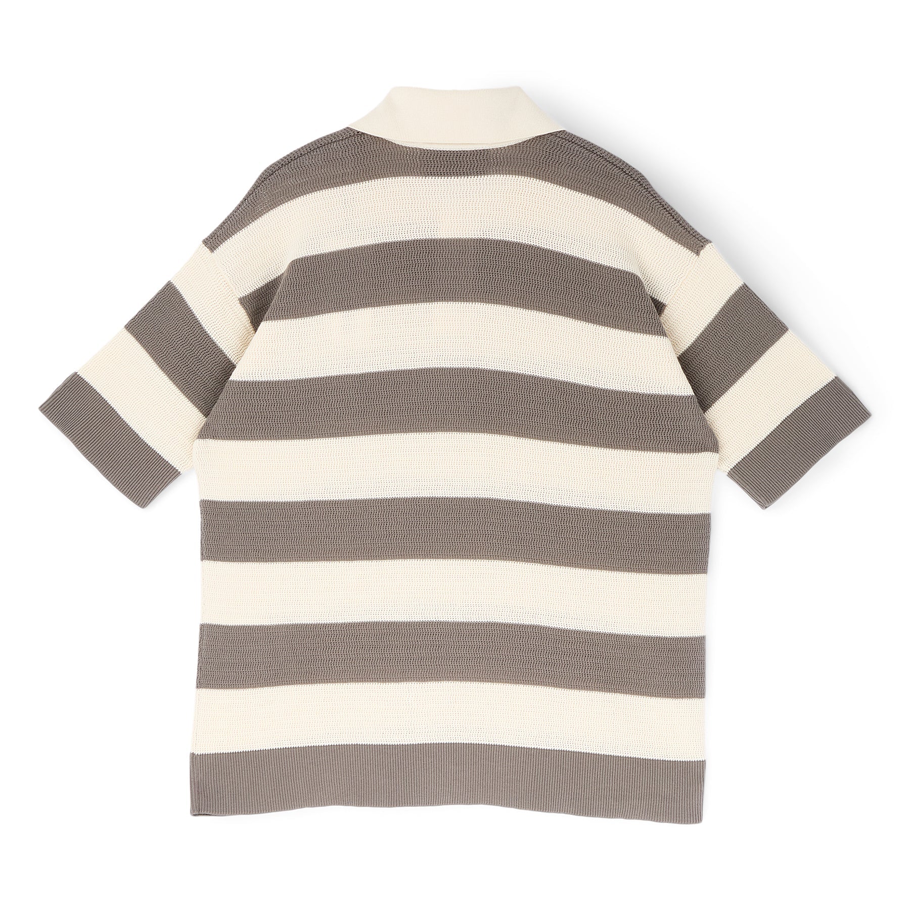AMI Short Sleeves Polo With AMI De Coeur Patch (Blanc creme/Carbone)