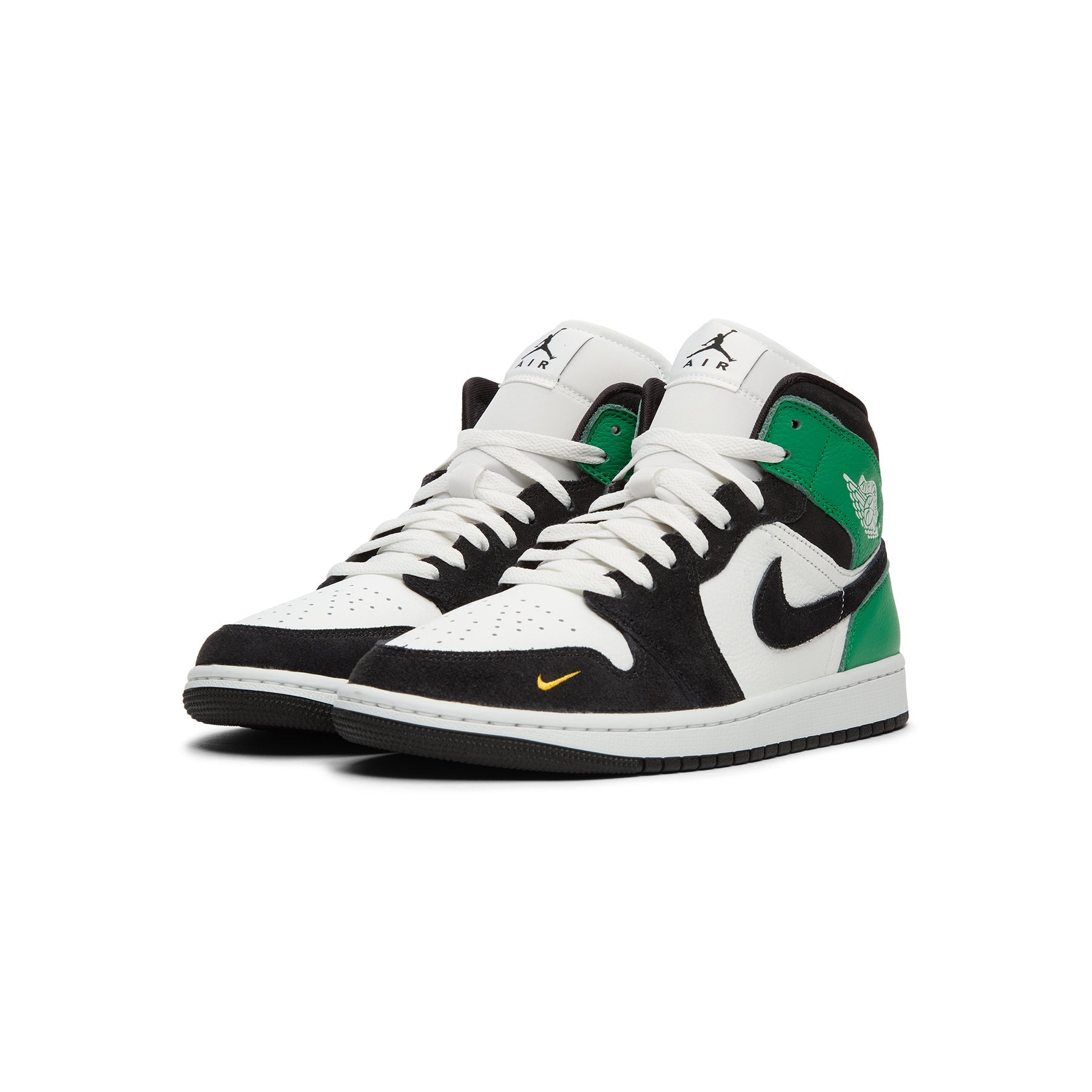 Air Jordan 1 Mid SE (Summit White/Black-Lucky Green)