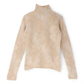 GANNI Sheer Flower Jacquard Mockneck (Sand)
