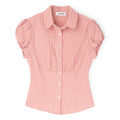 Danielle Guizio Liana Gingham Top (Red love)