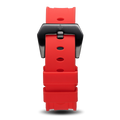 Red Silicone Strap With Black Buckle
