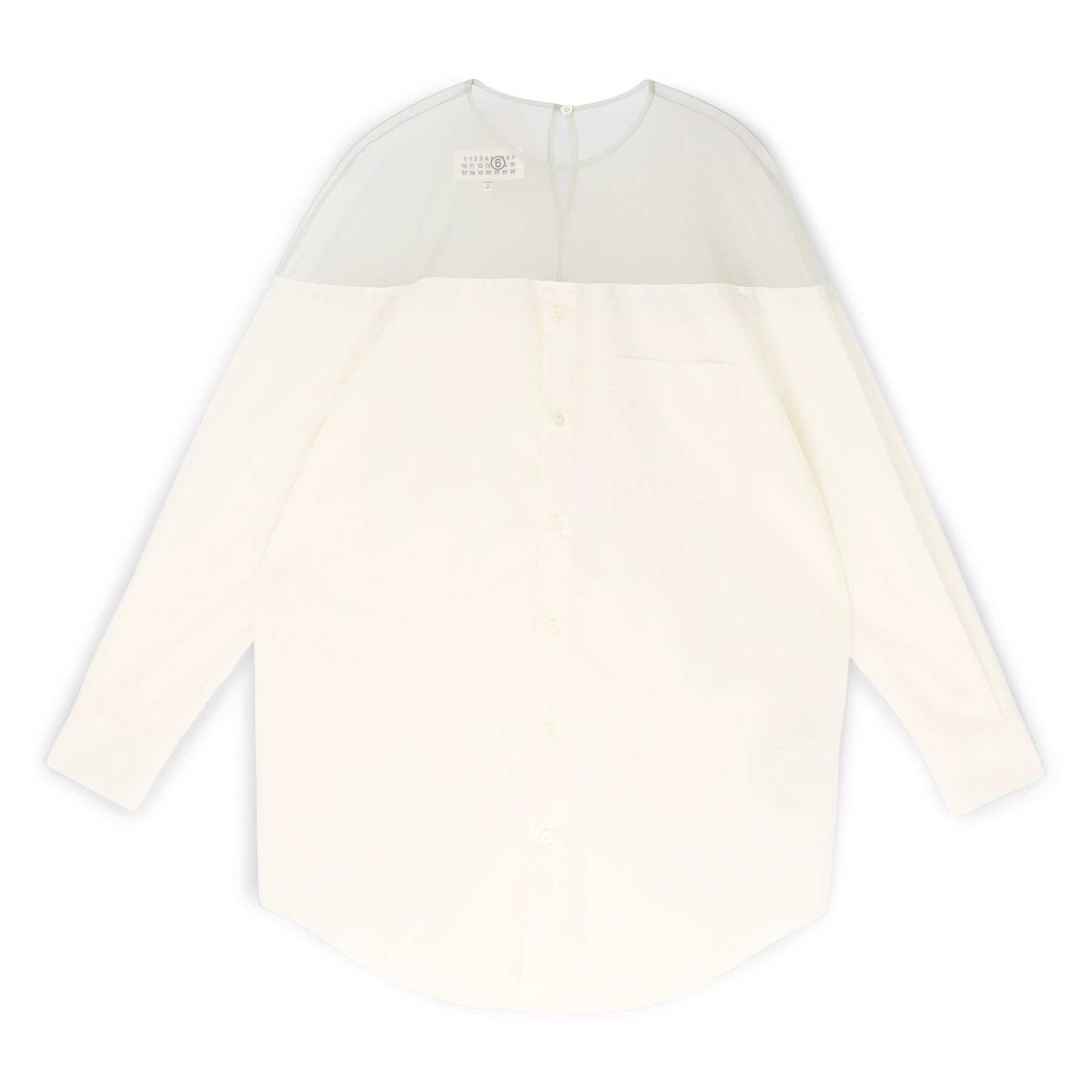 MM6 Maison Margiela Long-Sleeved Shirt (Off White)