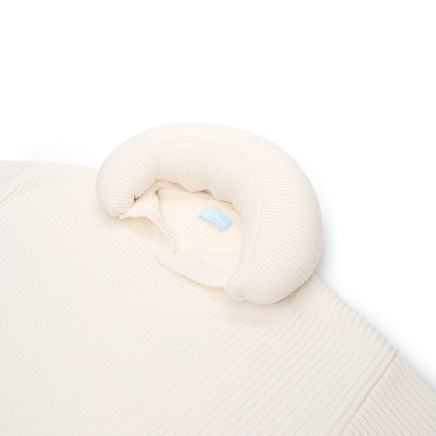 3.Paradis Pillow Neck Knit Sweater (Truewhite)