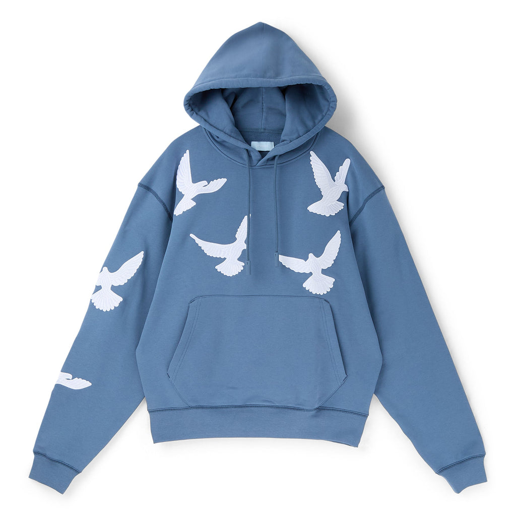 3.Paradis Flying Doves Hooded Sweater (Bluegrey)