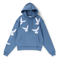 3.Paradis Flying Doves Hooded Sweater (Bluegrey)