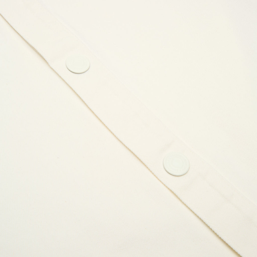 AMI Overshirt With Knitted AMI De Coeur (Blanc creme)