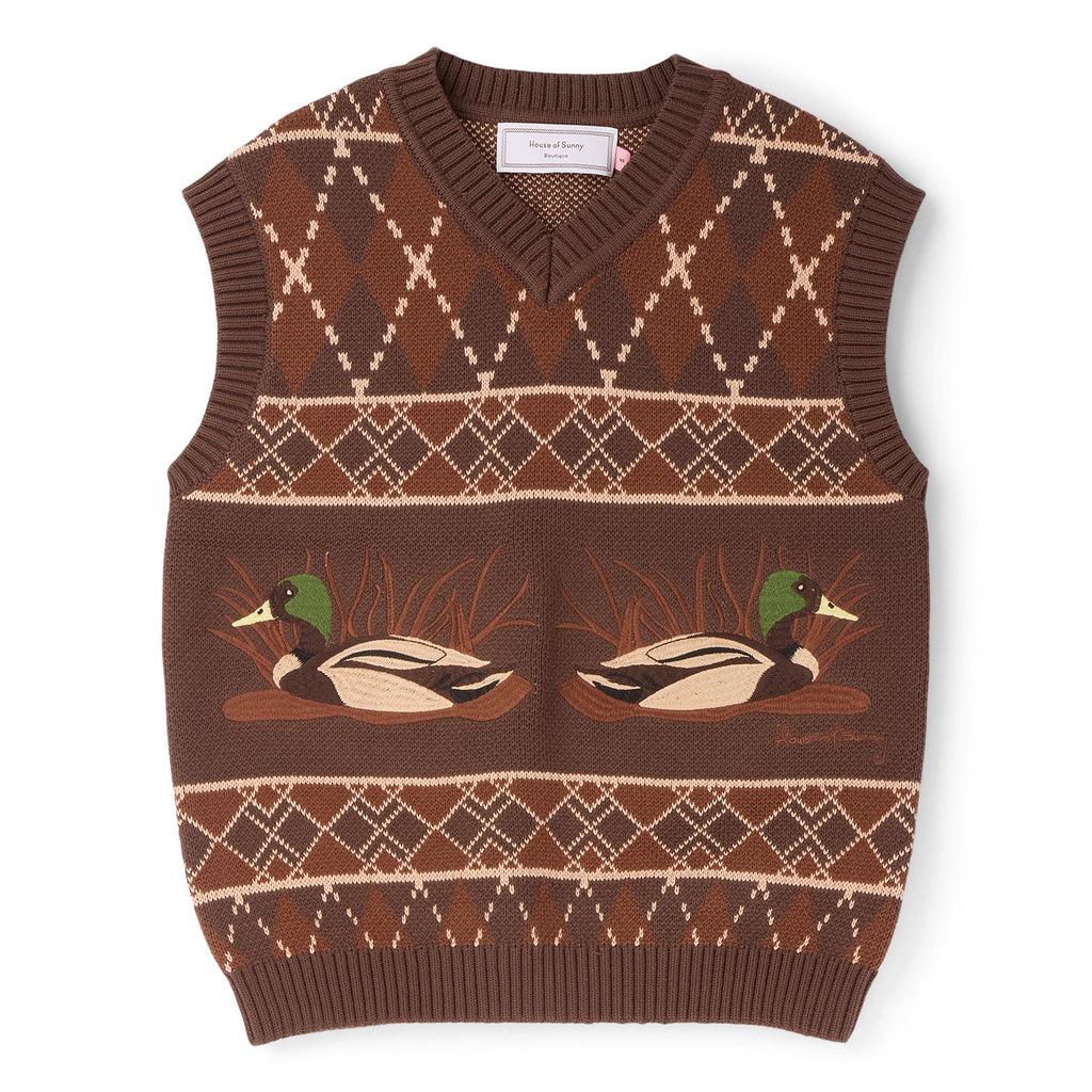House of Sunny Ripples Vest (Tobacco)