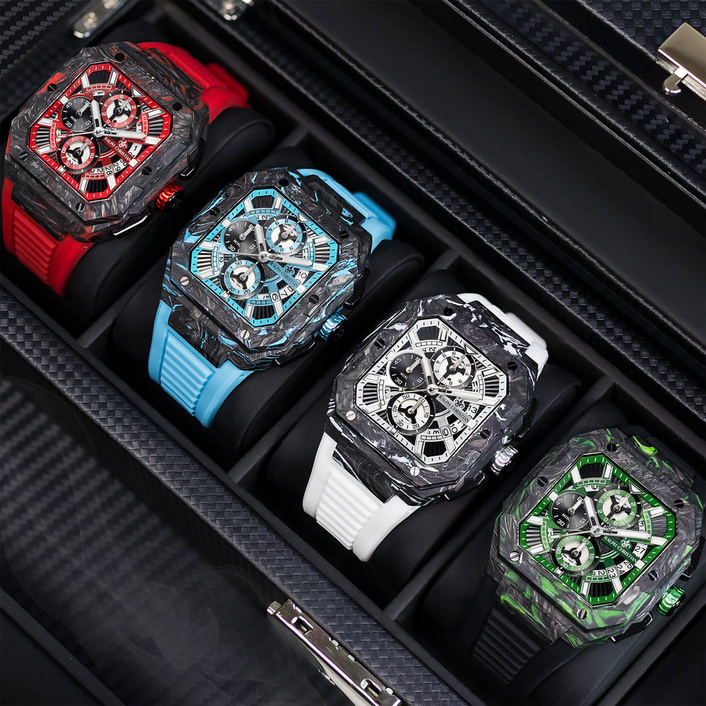 The Vanguard Carbon Chrono - Emerald Shadow