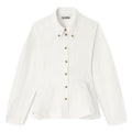 GANNI Peplum Shirt (Egret)