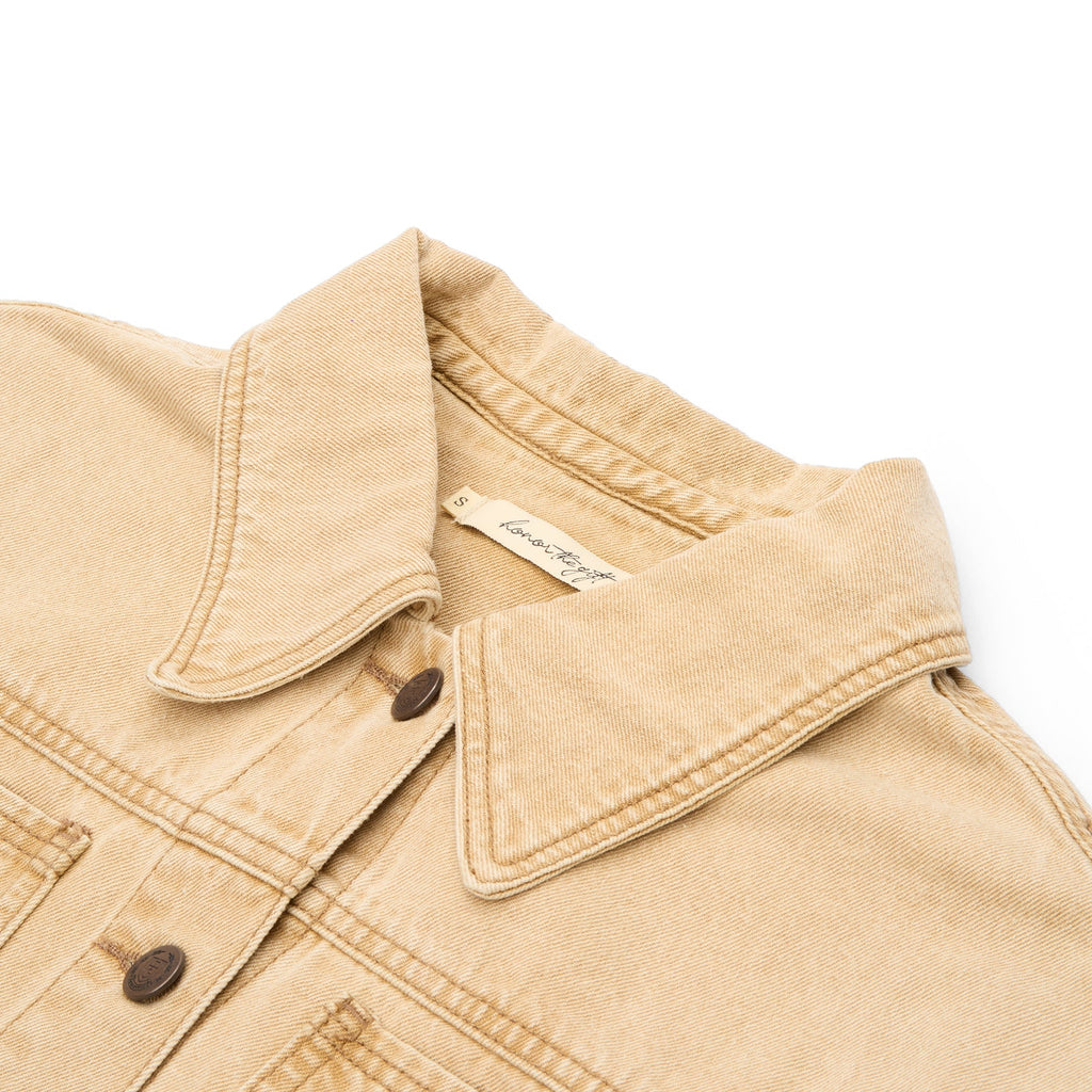 Honor The Gift B-Summer Raw Edge Cropped Jacket (Tan)