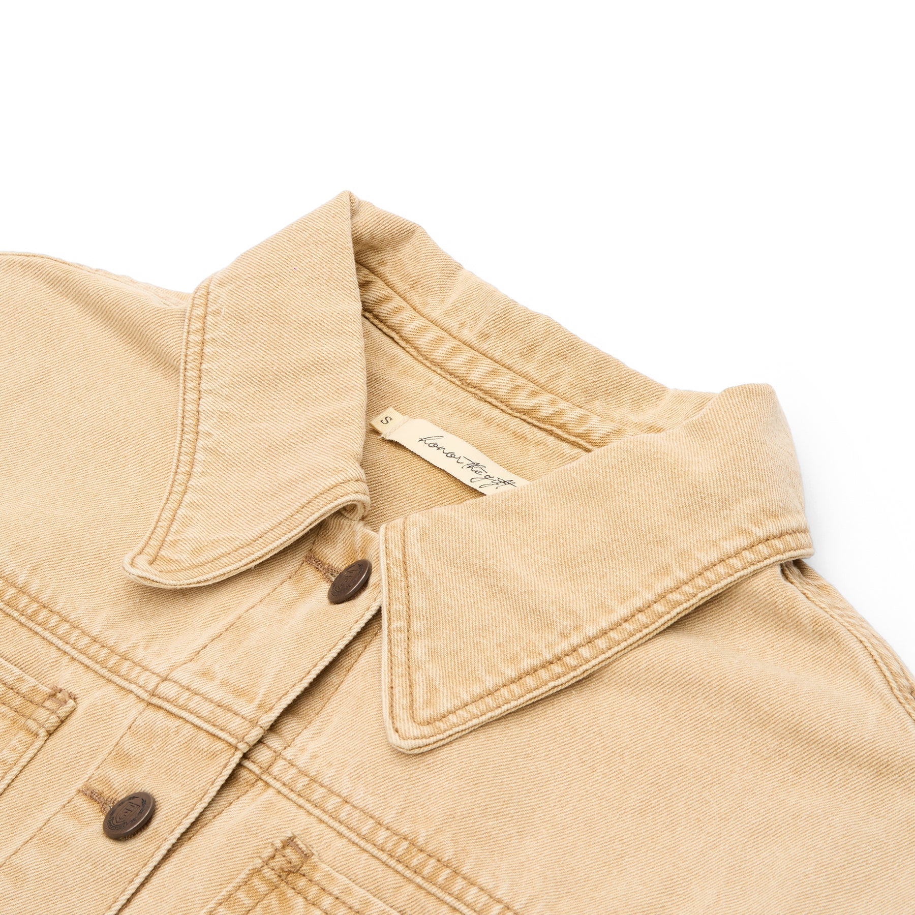 Honor The Gift B-Summer Raw Edge Cropped Jacket (Tan)
