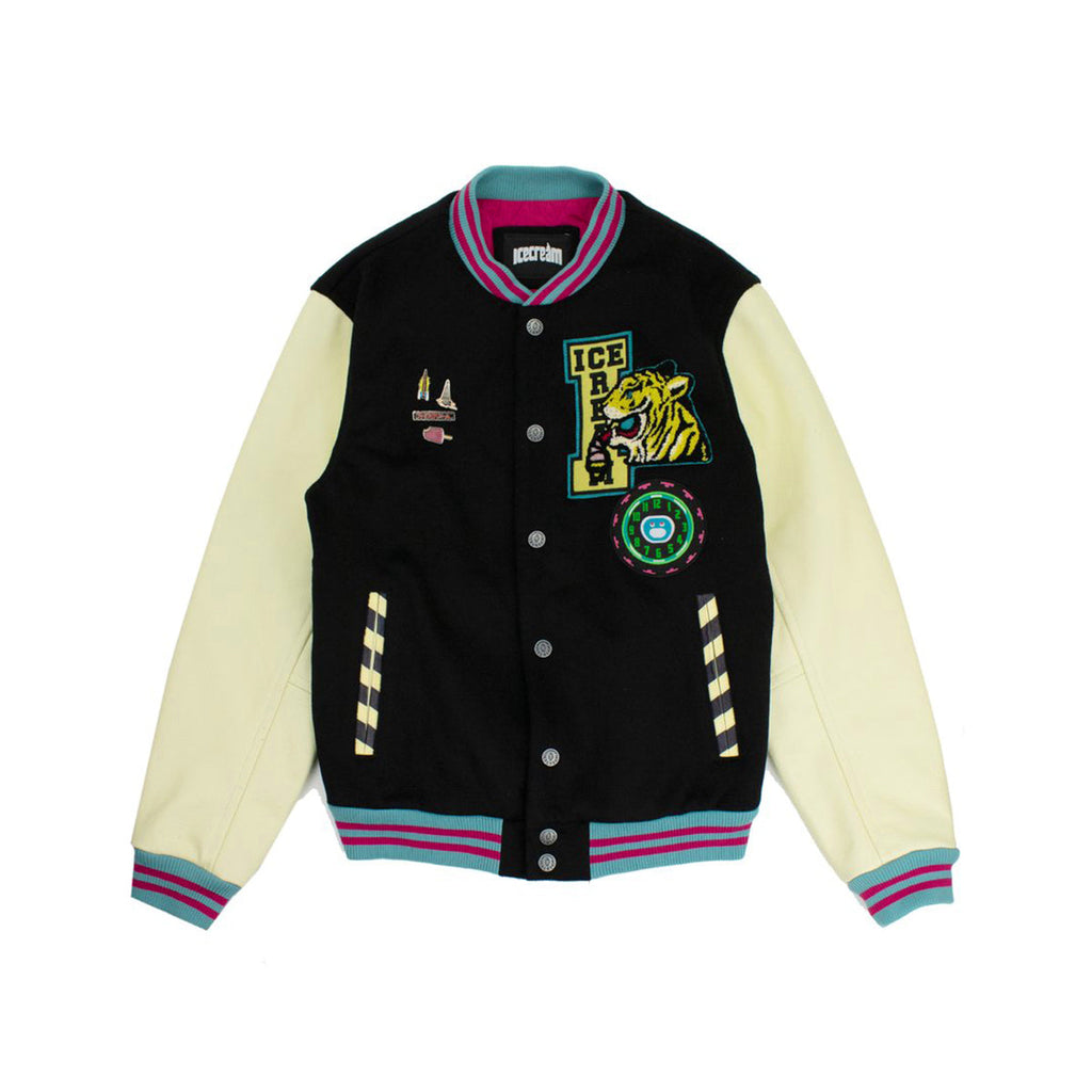 Ice Cream Dipped Varsity Jacket (Black)