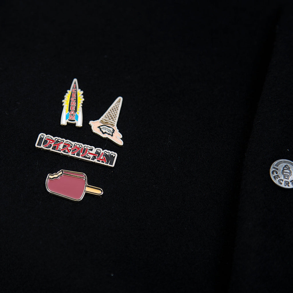 Ice Cream Dipped Varsity Jacket (Black)